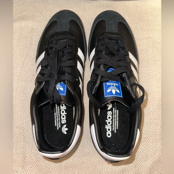 Adidas Samba Black White Gold Men's Sneakers - Picture 5 of 6